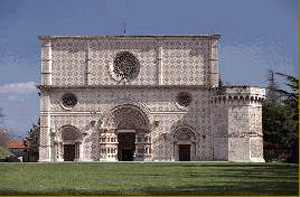 Exterior of the Santa Maria di Collemaggio Church